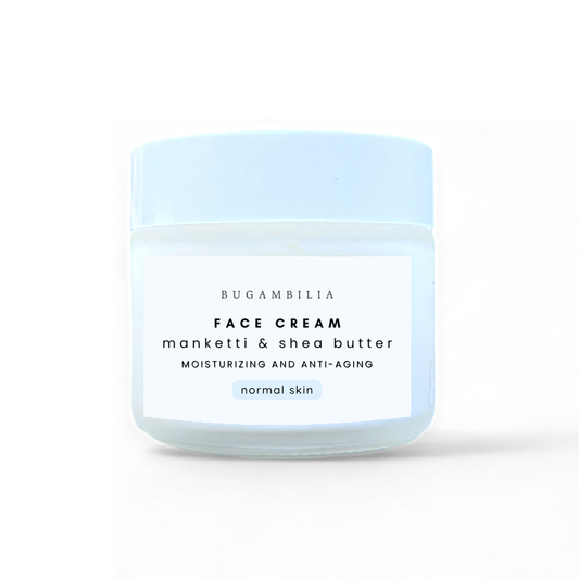 Normal Skin Face Cream | Manketti + Shea Butter + Resveratrol | Natural and Vegan Moisturizer